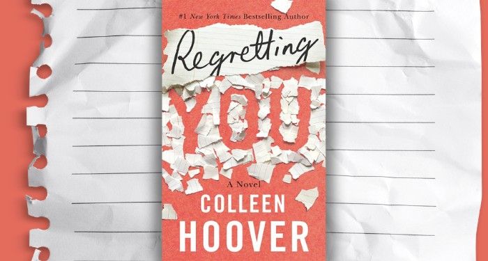 the cover of Regretting You against a notebook paper background