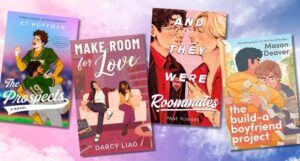 a collage of trans romance covers