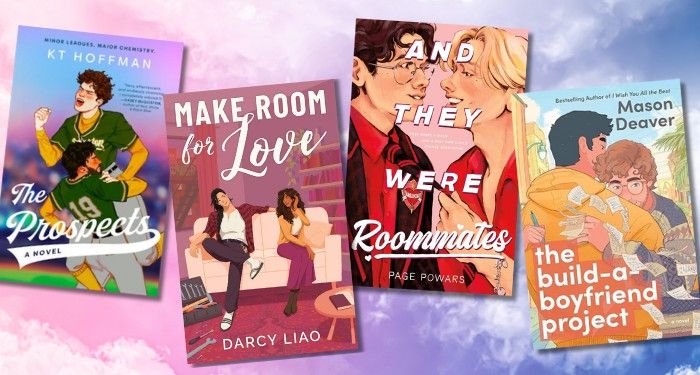 a collage of trans romance covers