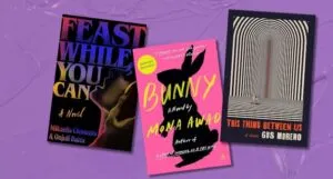 weird horror book cover collage for read harder task