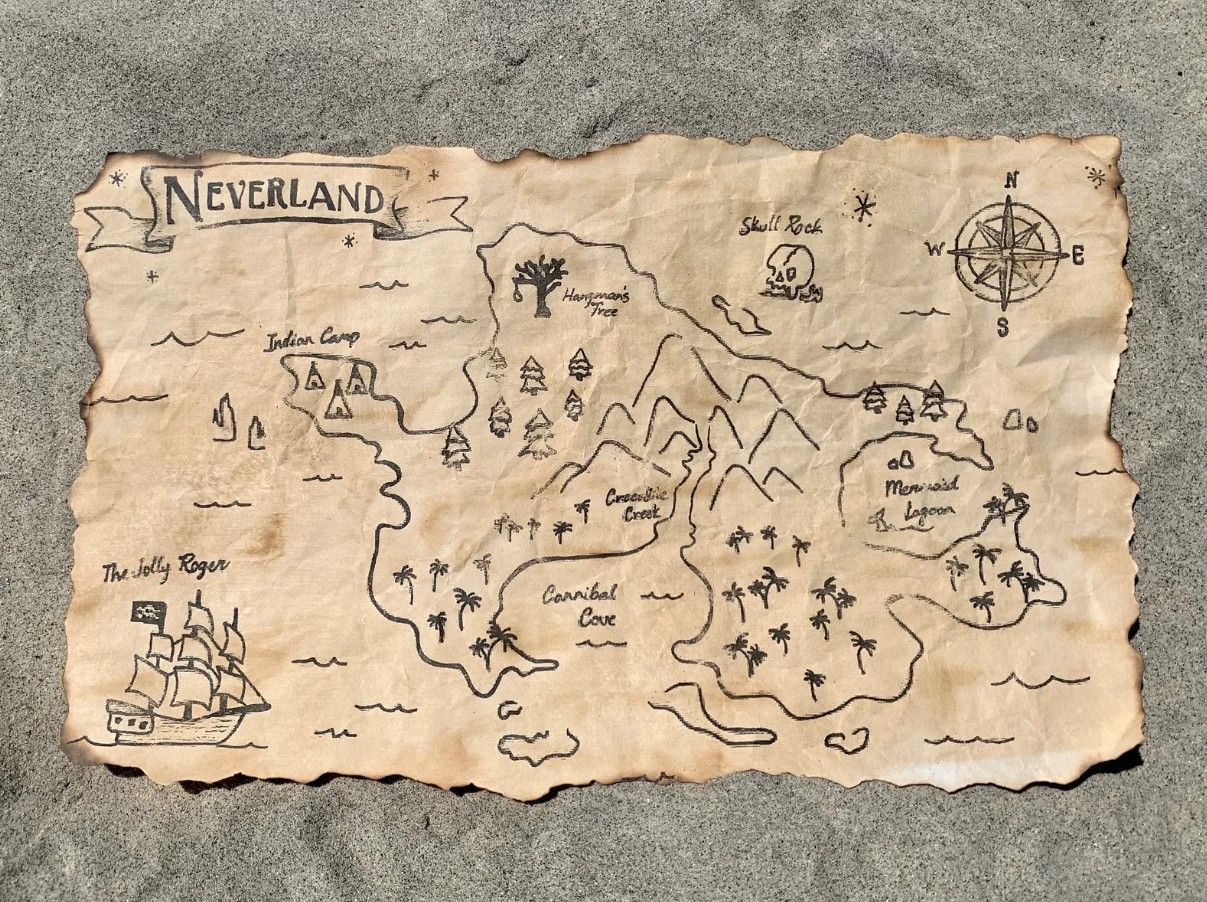 An aged looking map