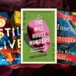 cover collage of art mystery books