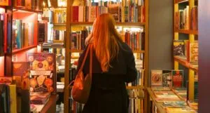 someone browsing at a bookstore