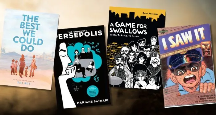 four covers of comics about war