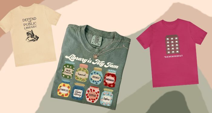 library t shirts
