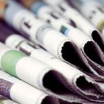 newspapers in loose stack