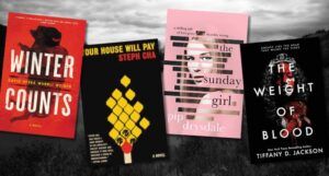 covers of four revenge thrillers