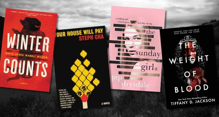 covers of four revenge thrillers