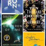 a collage of SFF book covers