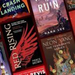 a collage of SFF book covers