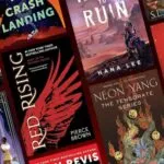 a collage of SFF book covers
