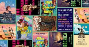 collage of book covers of Latine books coming in Spring 2025