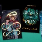 four covers of the first books in new and recent YA fantasy romance series