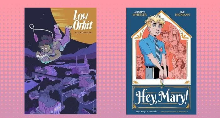 comic cover collage of low orbit and hey mary