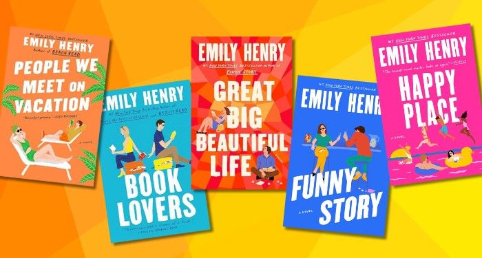 a collage of Emily Henry covers