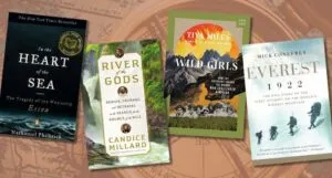 collage of historical adventure nonfiction book covers