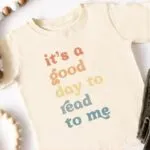 TeensyBird "it's a good day to read to me" kids' shirt