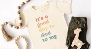 TeensyBird "it's a good day to read to me" kids' shirt