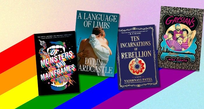 a collage of queer book covers