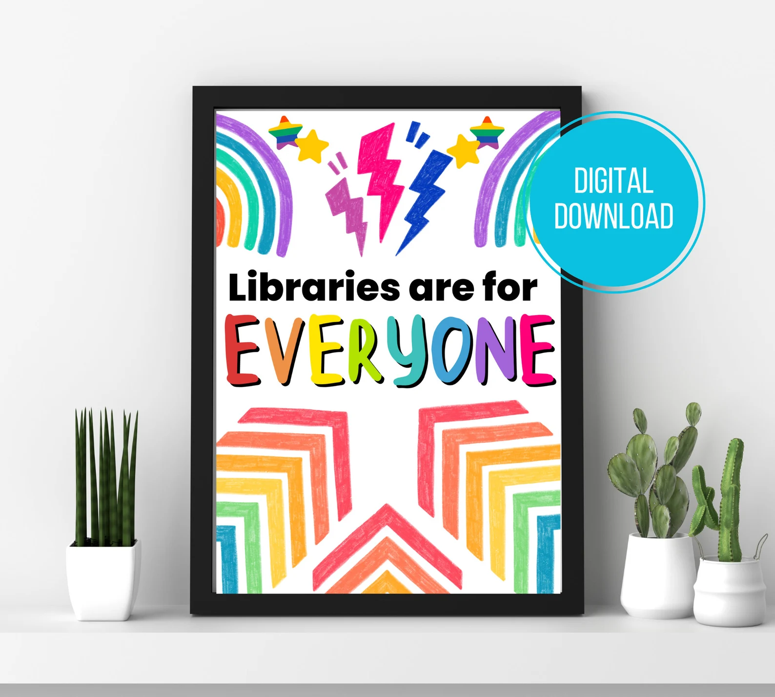 libraries are for everyone printable poster. 