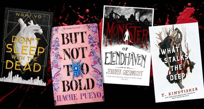 collage of new horror novellas for 2025