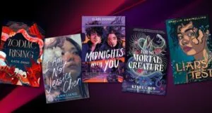 covers of five new YA books by AANHPI authors