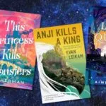 a collage of SFF book covers