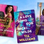 three romance books with photographic covers