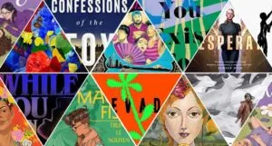 a collage of triangles of queer cover