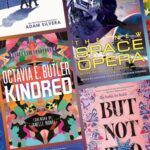 a collage of SFF book covers