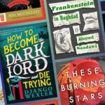 a collage of SFF book covers