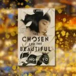 the chosen and the beautiful against blurred cocktail glasses and gold glitter overlay