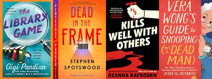 Books cover for The Library Game; Dead in the Frame; Kills Well With Others; Vera Wong’s Guide to Snooping (On a Dead Man)