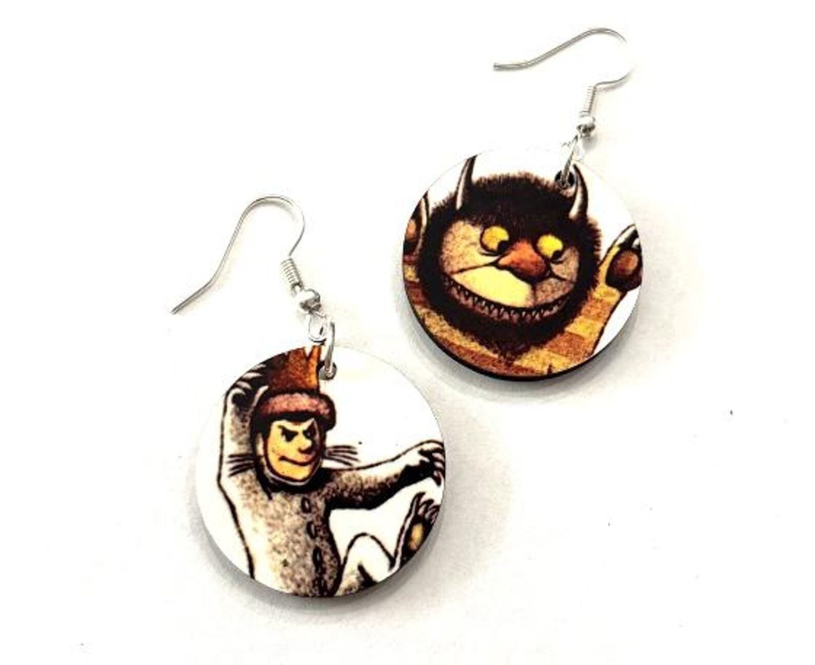 Where the Wild Things Are Wood Earrings
