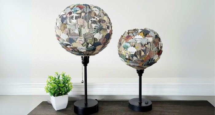 lampshades made of Where the Wild Things Are pages