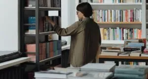 someone browsing at a bookstore