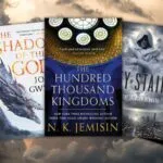 covers fo five fantasy books featuring gods
