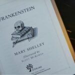 a photo of a Frankenstein book