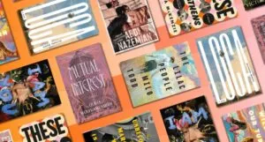 a collage of historical fiction covers