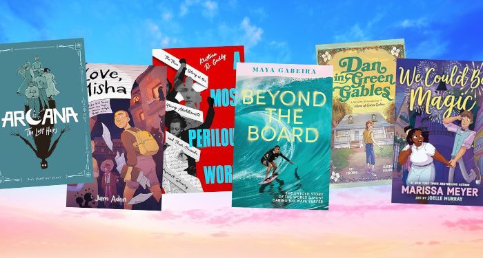 collage of new ya nonfiction and comics for june 2025
