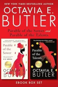 graphic for a two-book ebook bundle of Parable of the Sower and Parable of the Talents by Octavia E. Butler