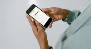 a phone displaying the Read Harder check-in survey