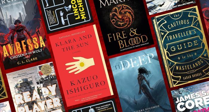 collage of eight covers of science fiction and fantasy ebooks on sale