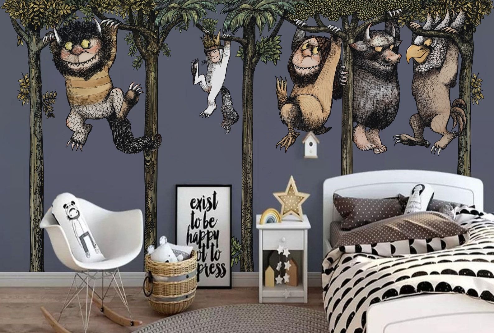 wall decals of where the wild things are illustrations