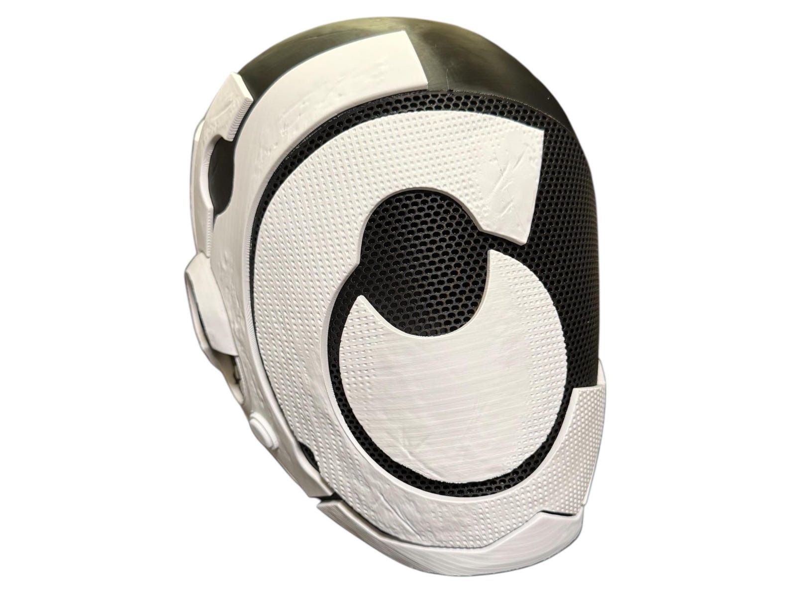 a 3d printed Murderbot mask