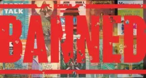 image of books banned from the department of defense education activity