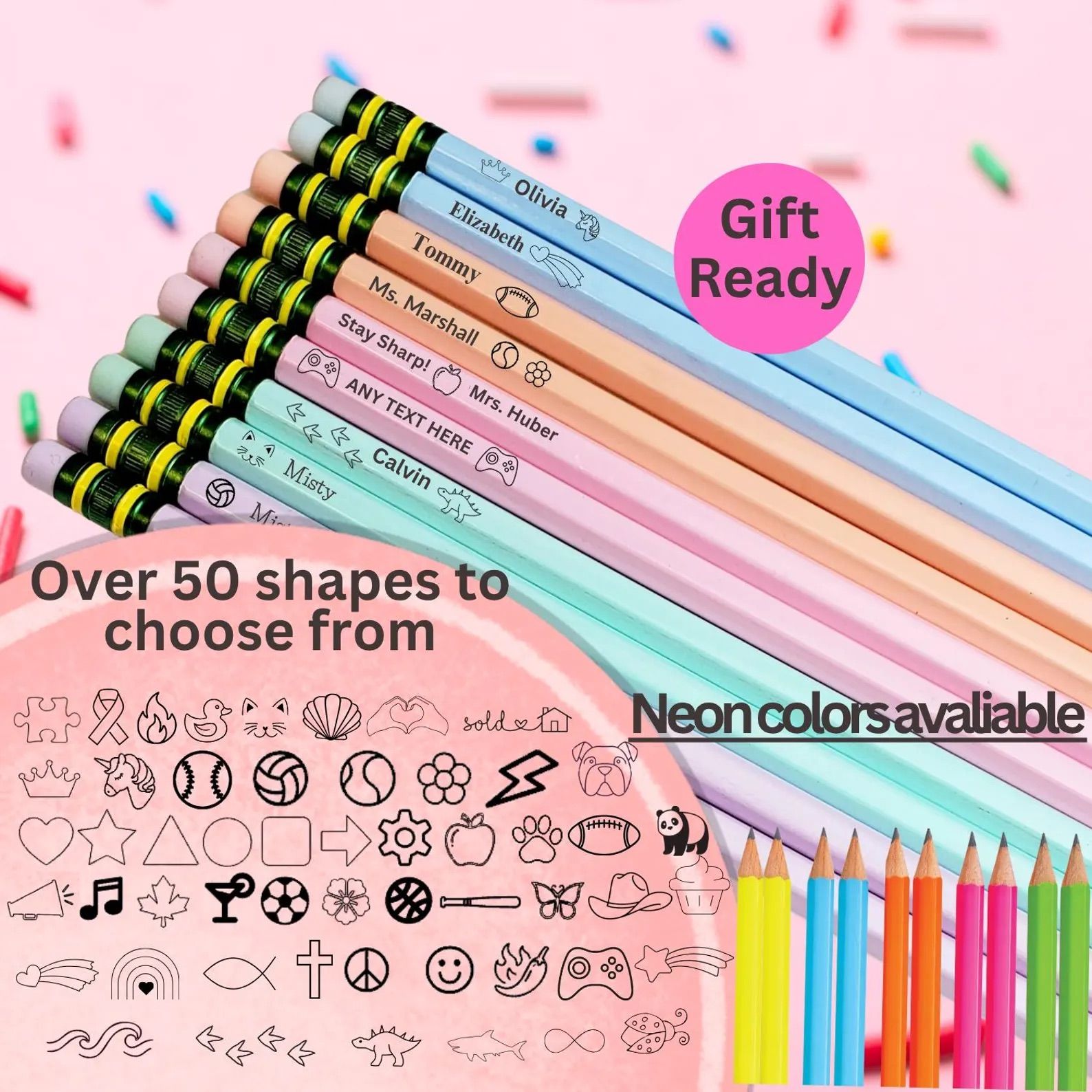 Ticonderoga lápices de pastel personalizados especiales