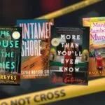 six covers of mysteries and thrillers by Latine authors