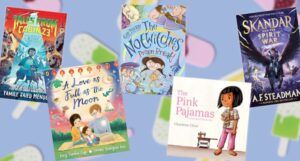 covers of five new children's books coming August 2025