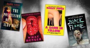 covers of four new horror books coming August 2025